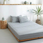 Fitted Sheet 100% Cotton Breathable Deep Pocket 9.8 Inch