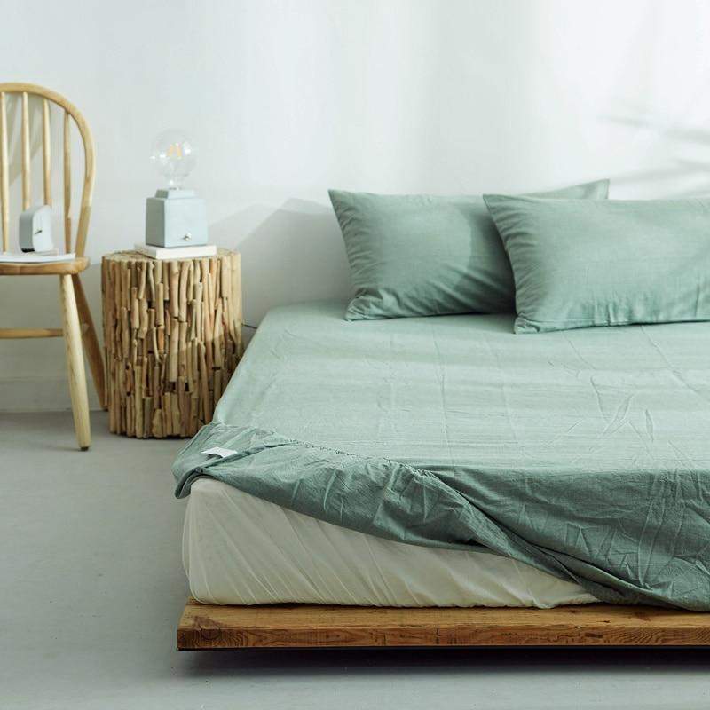 Fitted Sheet 100% Cotton Breathable Deep Pocket 9.8 Inch