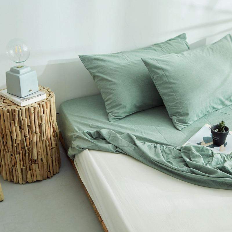 Fitted Sheet 100% Cotton Breathable Deep Pocket 9.8 Inch