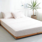 Fitted Sheet 100% Cotton Breathable Deep Pocket 9.8 Inch