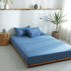 Fitted Sheet 100% Cotton Breathable Deep Pocket 9.8 Inch