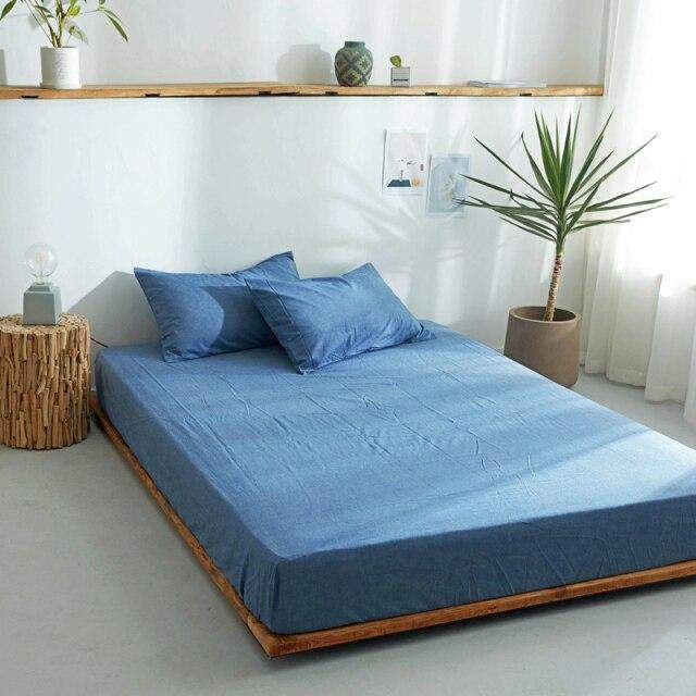Fitted Sheet 100% Cotton Breathable Deep Pocket 9.8 Inch