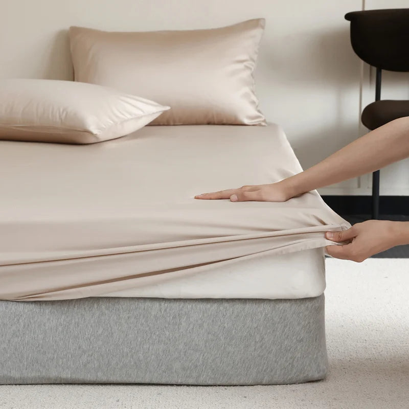 Fitted Sheet 100% Mulberry Silk Non-Slip & Hypoallergenic