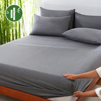 Fitted Sheet Bamboo Blend Breathable & Moisture-Wicking