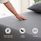 Fitted Sheet Bamboo Blend Breathable & Moisture-Wicking