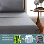 Fitted Sheet Bamboo Blend Breathable & Moisture-Wicking