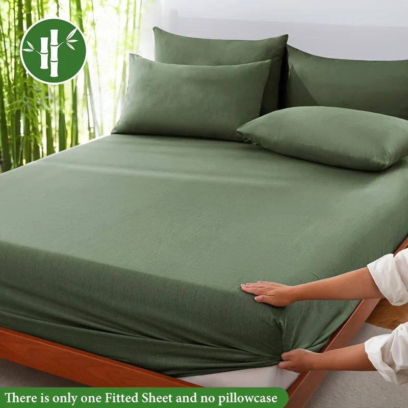Fitted Sheet Bamboo Blend Breathable & Moisture-Wicking