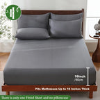 Fitted Sheet Bamboo Blend Breathable & Moisture-Wicking