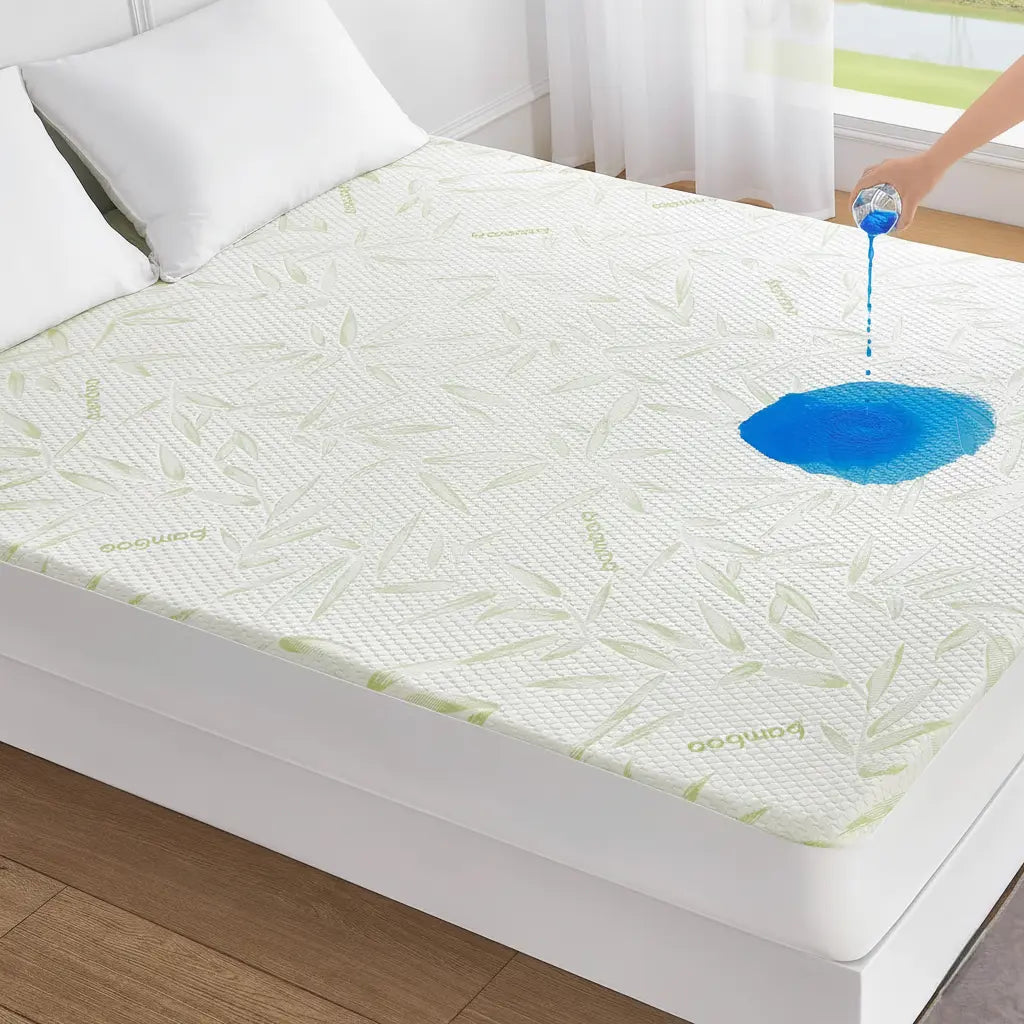 Fitted Sheet Cooling Bamboo Rayon Waterproof Deep Pocket
