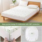 Fitted Sheet Cooling Bamboo Rayon Waterproof Deep Pocket