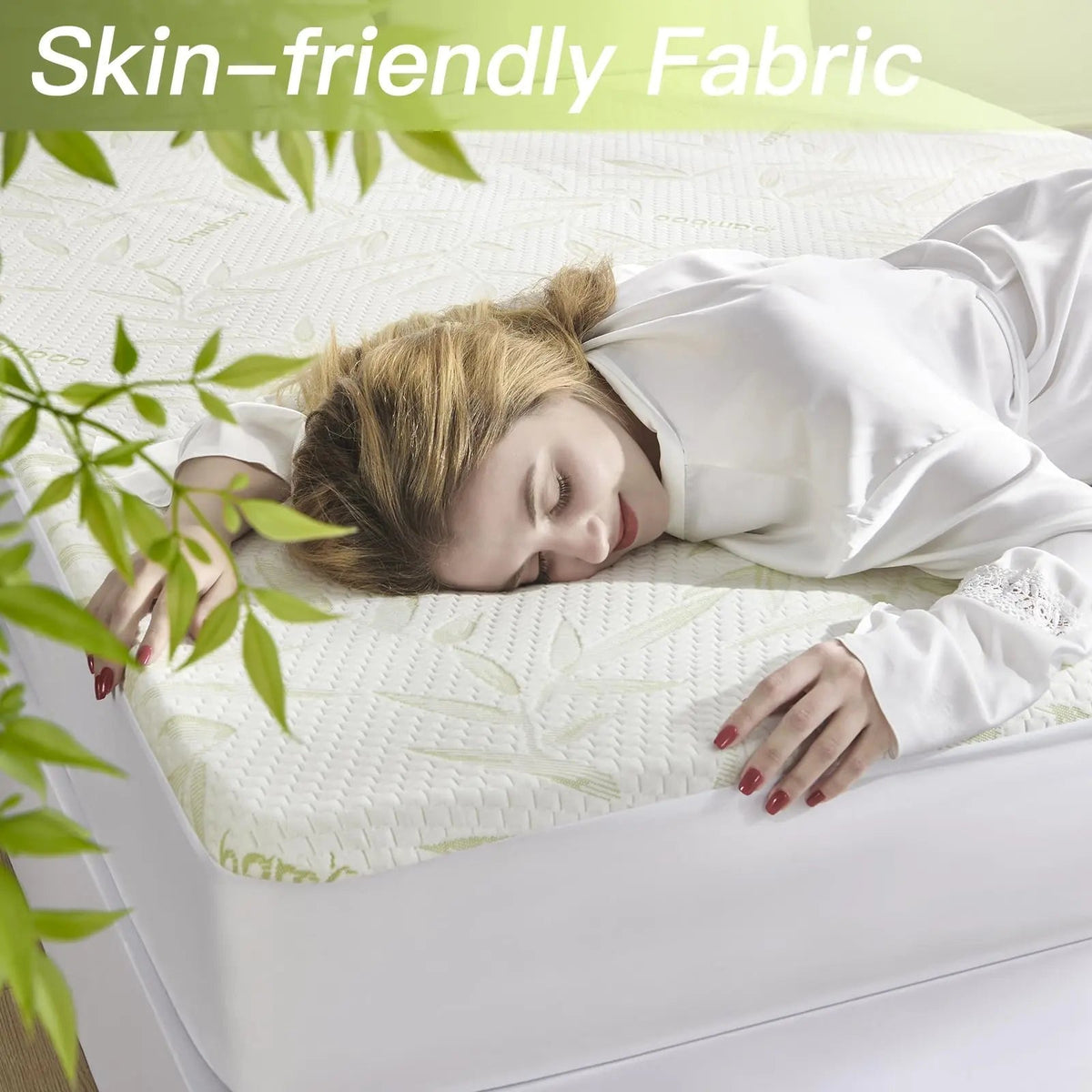 Fitted Sheet Cooling Bamboo Rayon Waterproof Deep Pocket