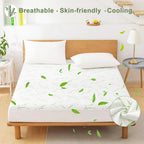 Fitted Sheet Cooling Bamboo Rayon Waterproof Deep Pocket