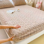 Fitted Sheet Flannel Velvet 10.6 Inch Deep Pocket
