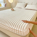 Fitted Sheet Plush Faux Fur Deep Pocket Machine Washable