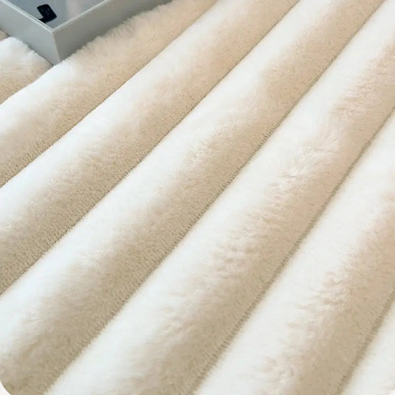 Fitted Sheet Plush Faux Fur Deep Pocket Machine Washable