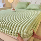 Fitted Sheet Plush Faux Fur Deep Pocket Machine Washable