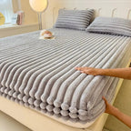 Fitted Sheet Plush Faux Fur Deep Pocket Machine Washable