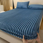 Fitted Sheet Plush Faux Fur Deep Pocket Machine Washable