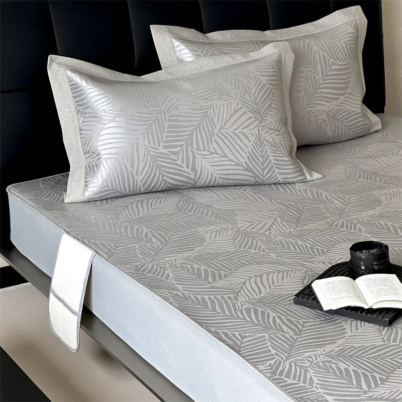 Fitted Sheet Satin Jacquard Reinforced Elastic Fit