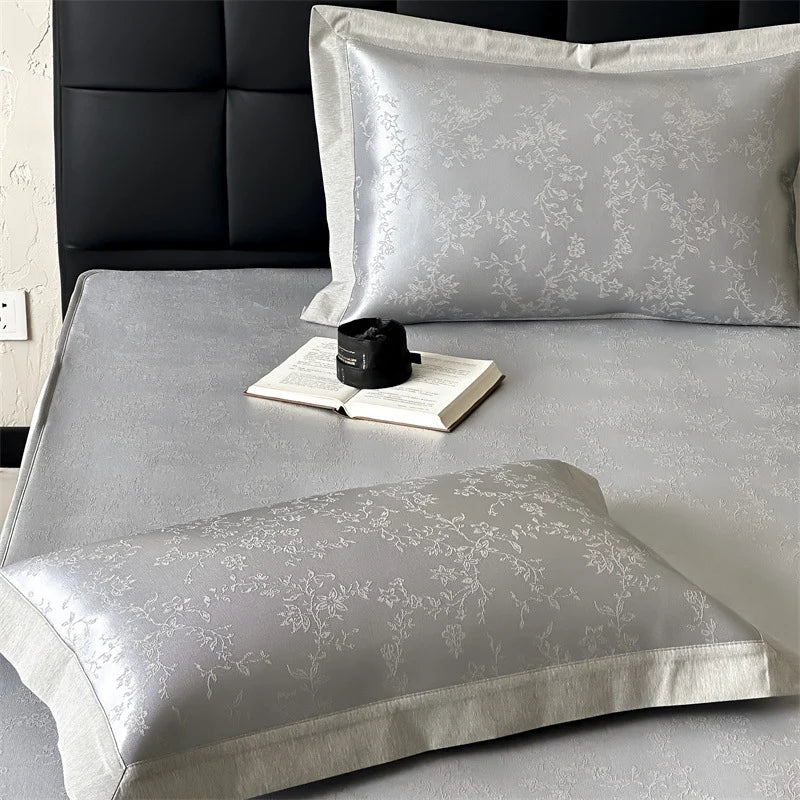 Fitted Sheet Satin Jacquard Reinforced Elastic Fit