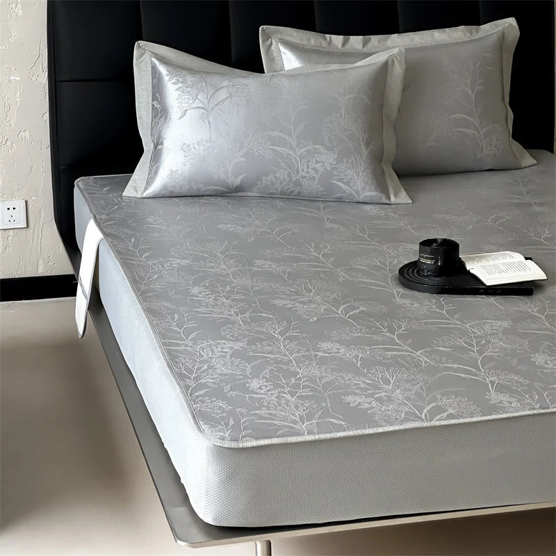 Fitted Sheet Satin Jacquard Reinforced Elastic Fit