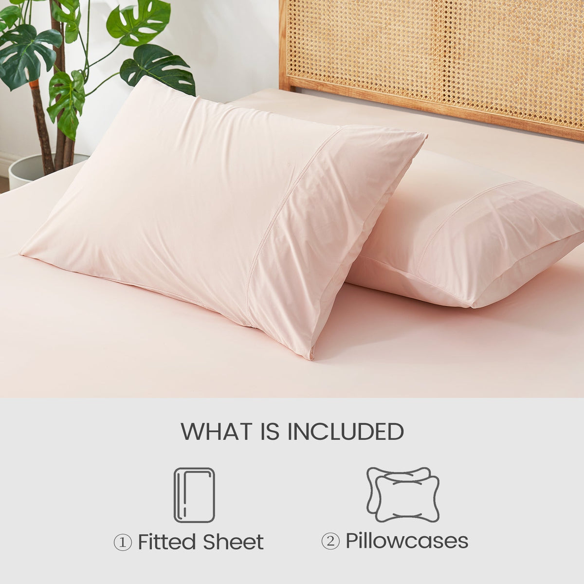 Fitted Sheet Set Cooling Japanese Fabric 15 Inch Pockets