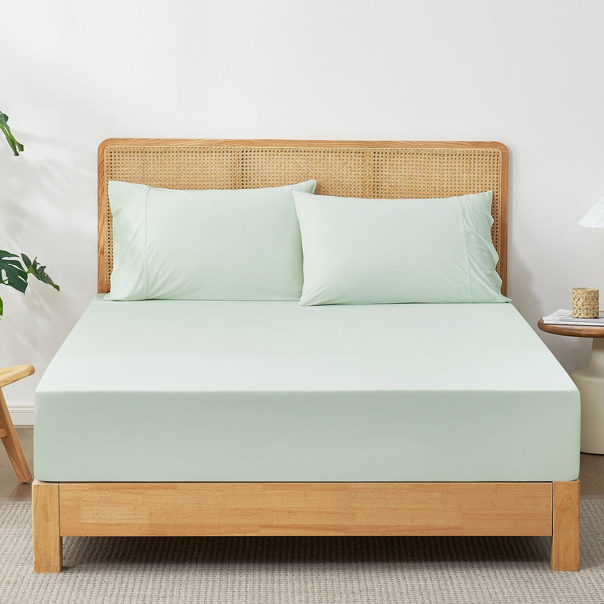 Fitted Sheet Set Japanese Cooling Fabric Deep Pockets