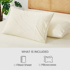 Fitted Sheet Set Japanese Cooling Fabric Deep Pockets