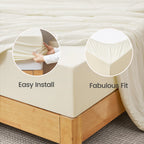 Fitted Sheet Set Japanese Cooling Fabric Deep Pockets