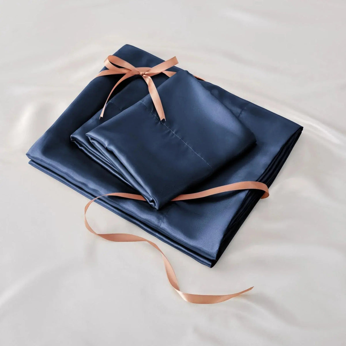 Fitted Sheet Set Satin 13.8-Inch Deep Pocket Elastic Corners