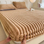 Fitted Sheet Ultra-Soft Ribbed Knit Elastic Corners