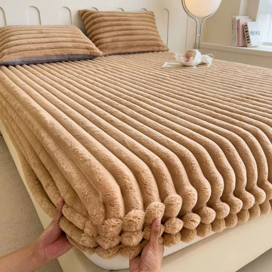 Fitted Sheet Ultra-Soft Ribbed Knit Elastic Corners