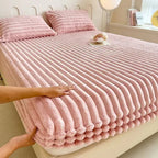 Fitted Sheet Ultra-Soft Ribbed Knit Elastic Corners