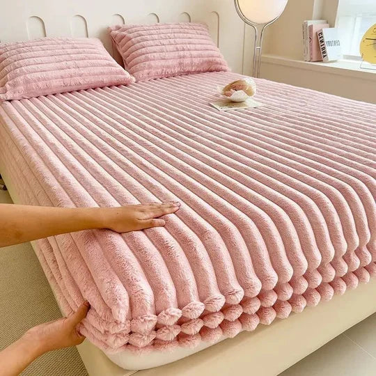 Fitted Sheet Ultra-Soft Ribbed Knit Elastic Corners