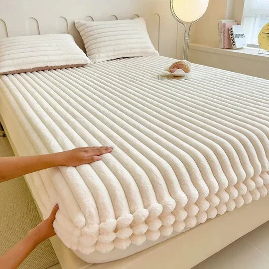 Fitted Sheet Ultra-Soft Ribbed Knit Elastic Corners