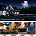 Flagpole Light Solar Dusk-to-Dawn Weather-Resistant