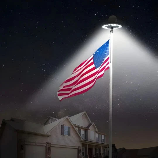 Flagpole Light Solar Dusk-to-Dawn Weather-Resistant
