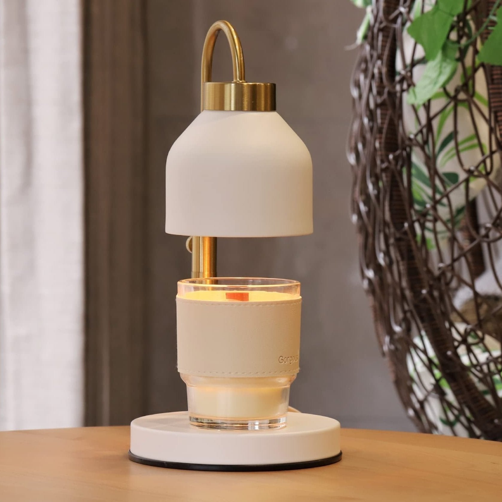 Flameless Adjustable Height Dimmable Candle Warmer Lamp