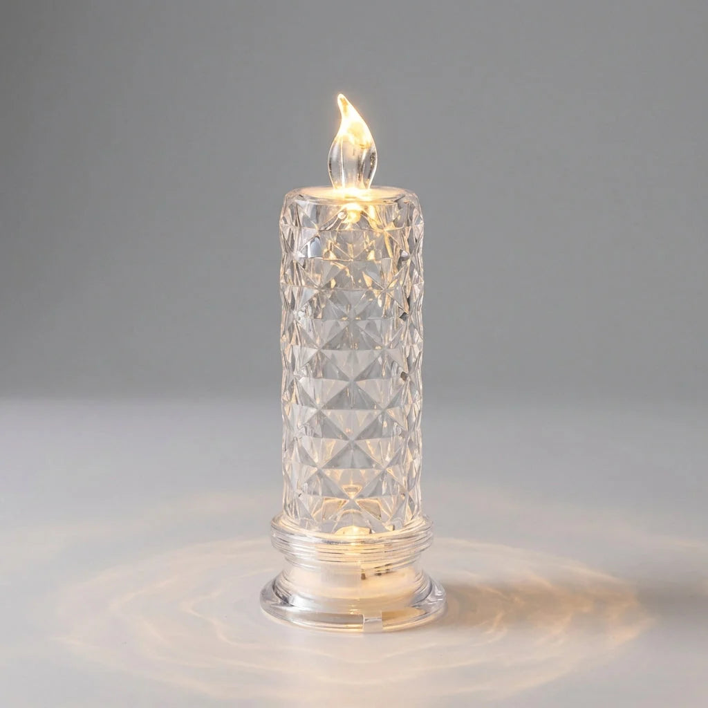 Flameless Candle Realistic Flicker Crystal-Textured Remote Control & Timer