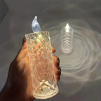 Flameless Candle Realistic Flicker Crystal-Textured Remote Control & Timer