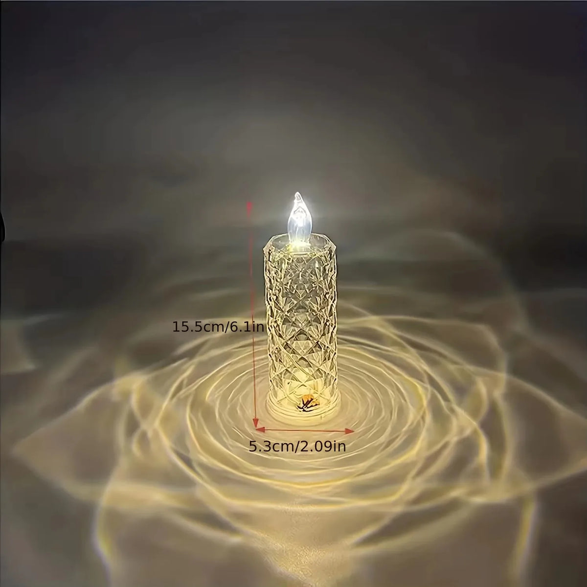 Flameless Candle Realistic Flicker Crystal-Textured Remote Control & Timer