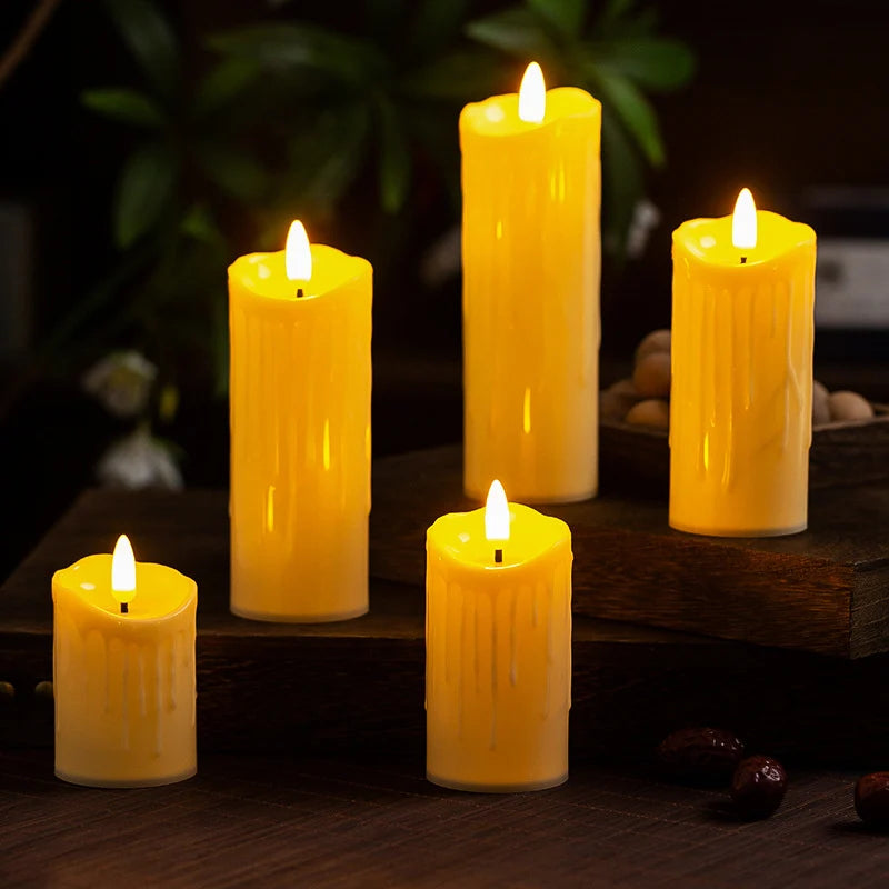 Flameless Candle Realistic Wax Finish Child & Pet Safe