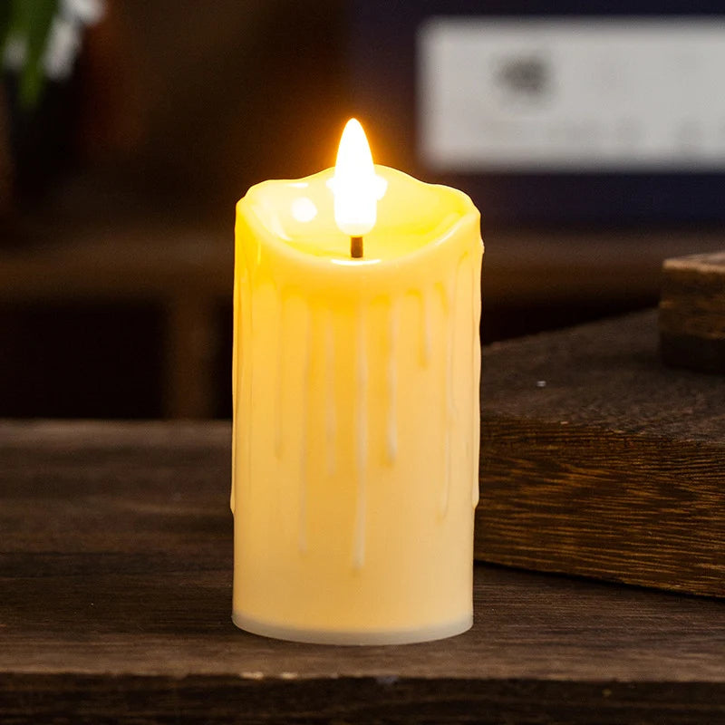 Flameless Candle Realistic Wax Finish Child & Pet Safe