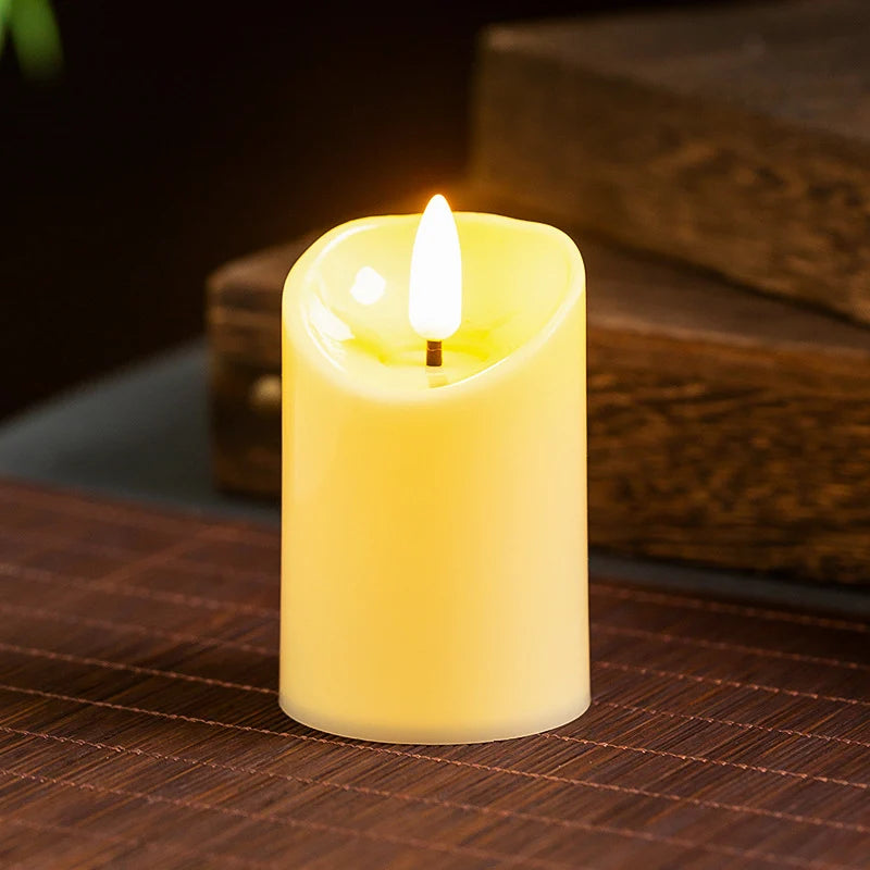 Flameless Candle Realistic Wax Finish Child & Pet Safe