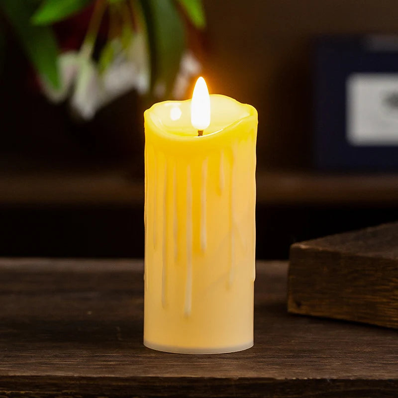 Flameless Candle Realistic Wax Flickering LED & Battery Operated