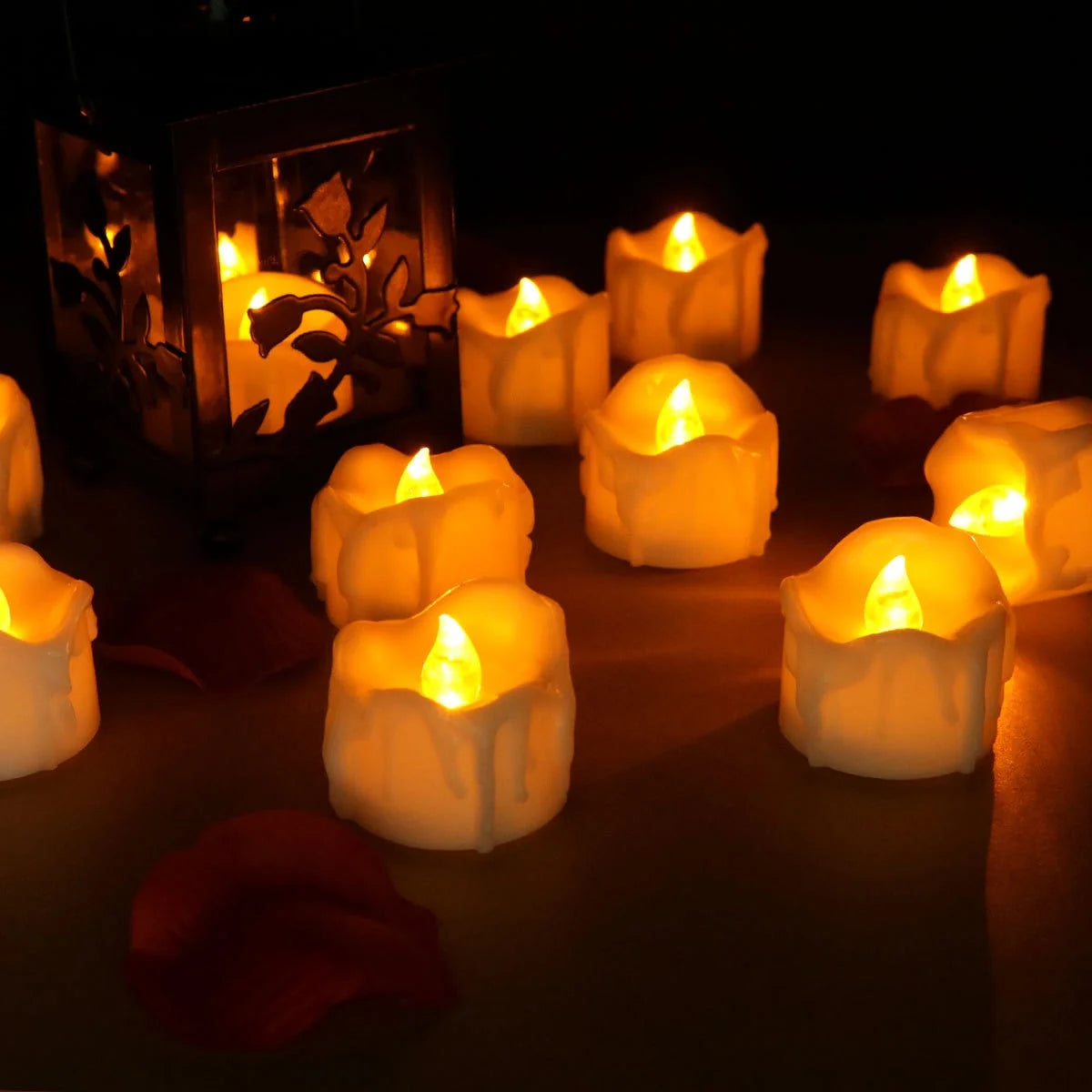 Flameless Candle Set Flickering LED 60-Hour Battery 12-Pack