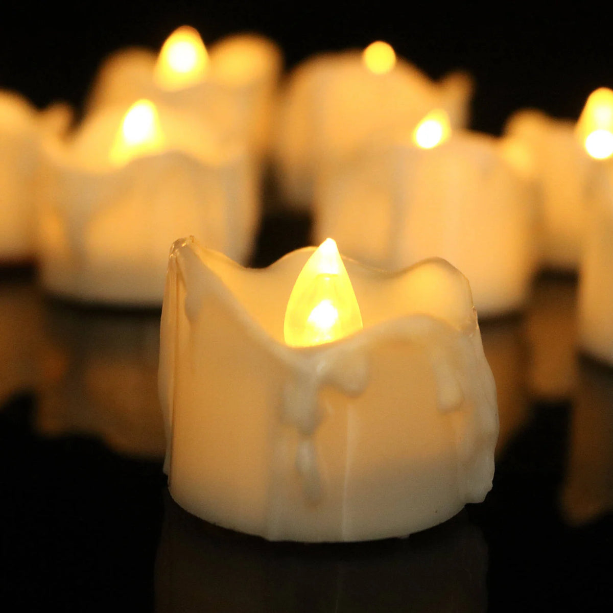 Flameless Candle Set Flickering LED 60-Hour Battery 12-Pack