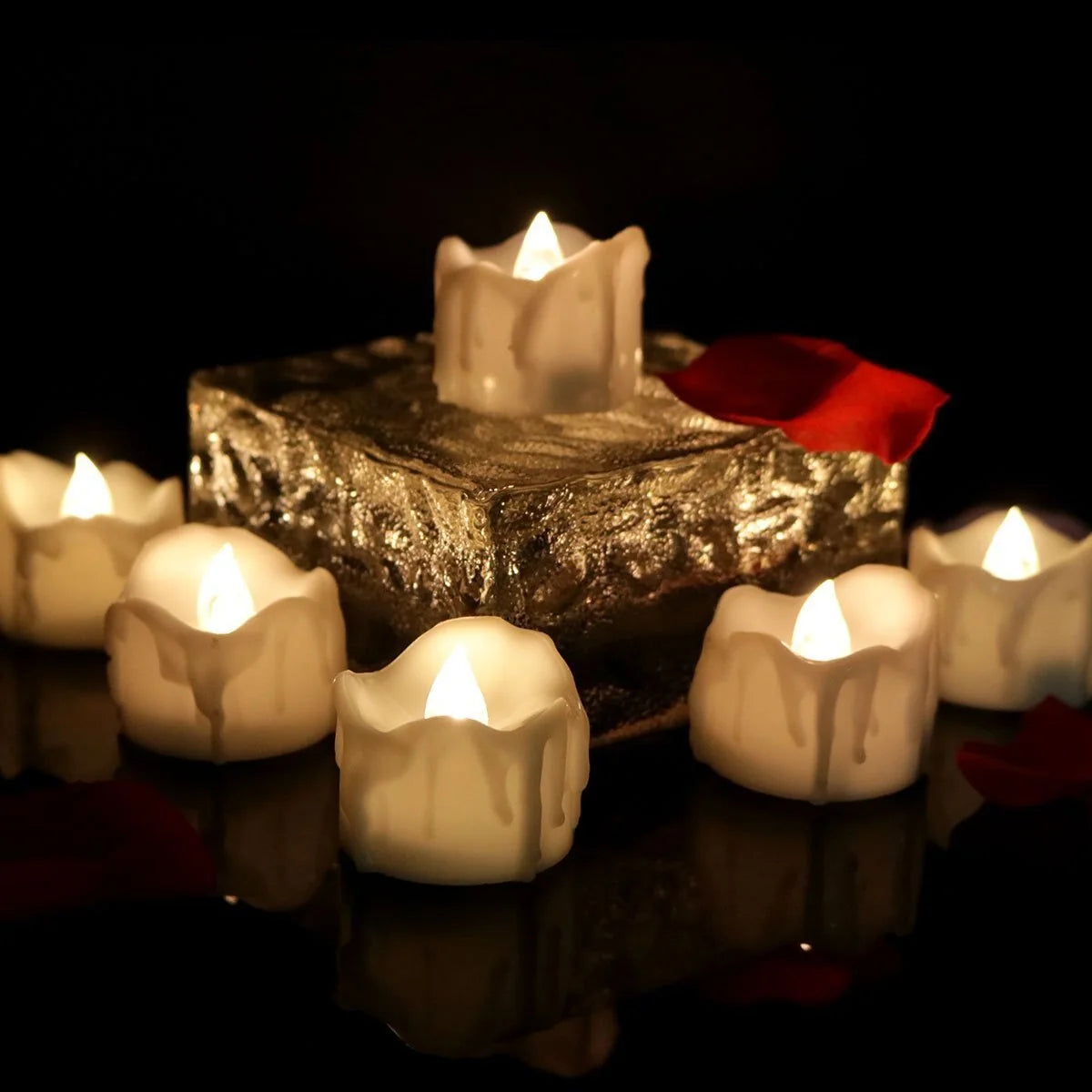 Flameless Candle Set Flickering LED 60-Hour Battery 12-Pack