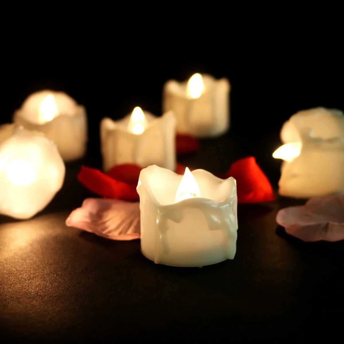 Flameless Candle Set Flickering LED 60-Hour Battery 12-Pack