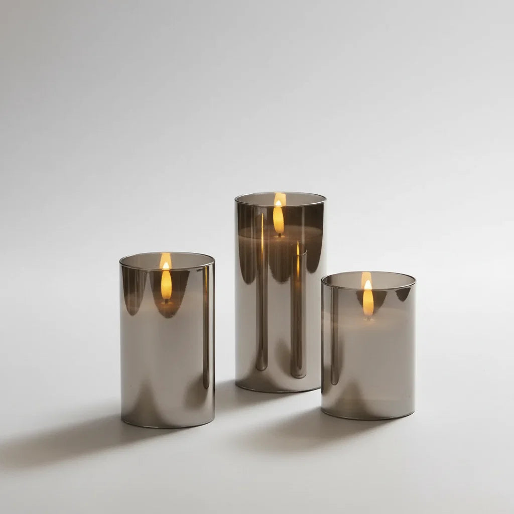 Flameless Candle Set Realistic Flicker Remote Control & Dimmable
